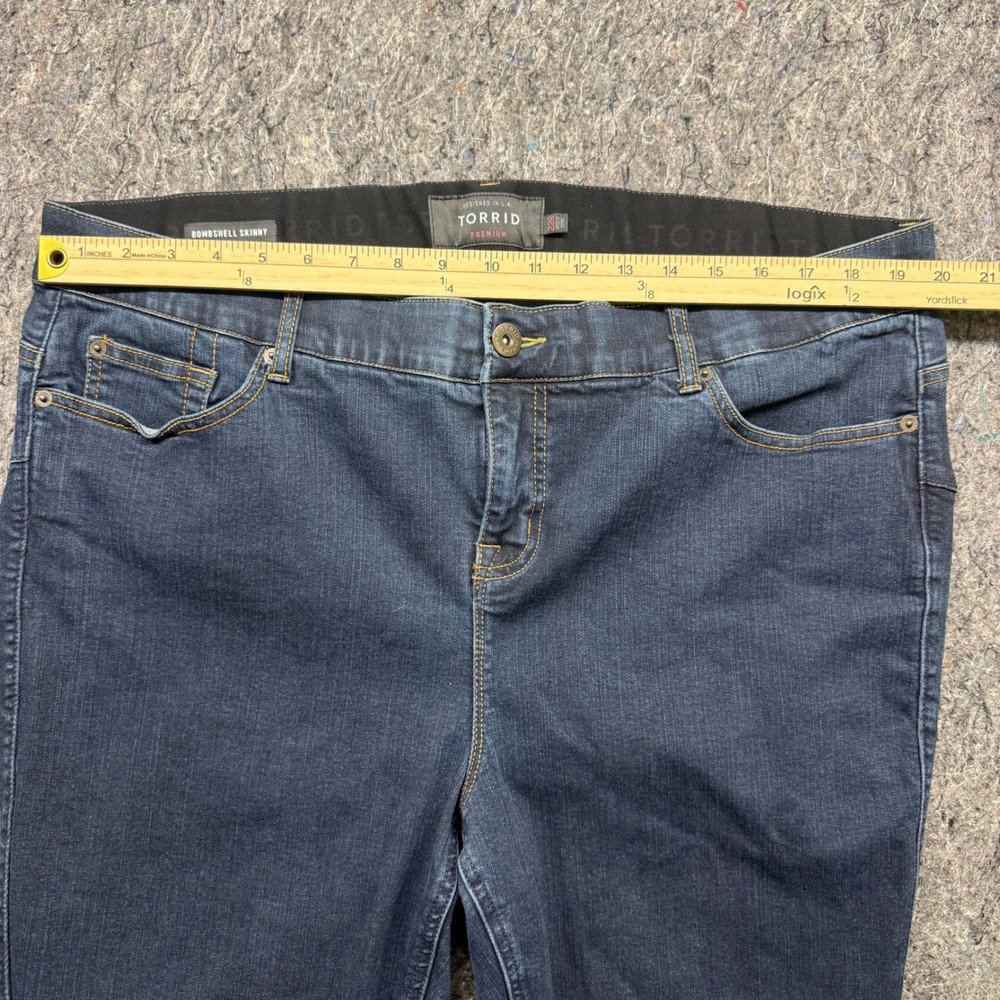 Torrid Bombshell Skinny Jeans Womens 22R Dark Wash Denim Premium Stretch Blue - Picture 6 of 14